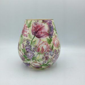 Tulips and Wisteria Bouquet on a 6" Bell Shape